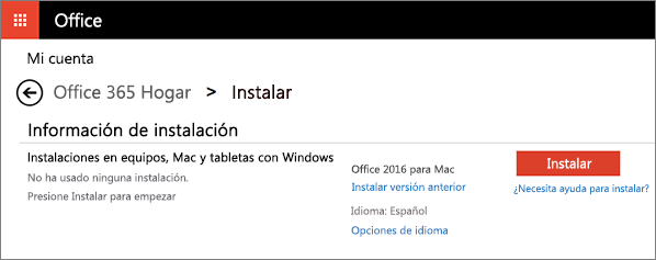 activar Microsoft Office 365 para Mac