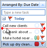 to-do bar appointment section screenshot