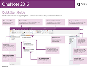 OneNote 2016 Quick Start Guide (Windows)