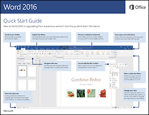 Word 2016 Quick Start Guide (Windows)