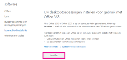 Uw bureaubladtoepassingen instellen voor gebruik met Office 365