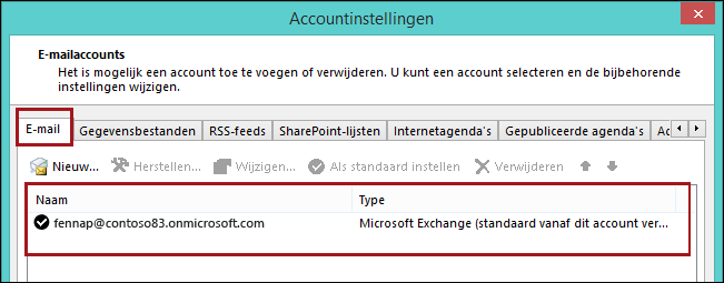 Accounttype in Outlook